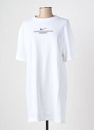 Trumpa suknelė trumpas rankovės trumpas rankovės baltas NIKE moteris