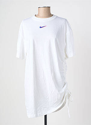 Trumpa rankovė tunika jersey audinys baltas NIKE moteris