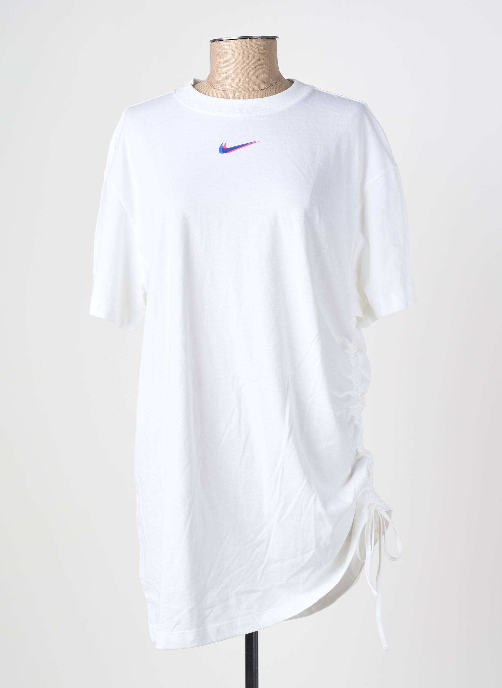 Trumpa rankovė tunika jersey audinys baltas NIKE moteris