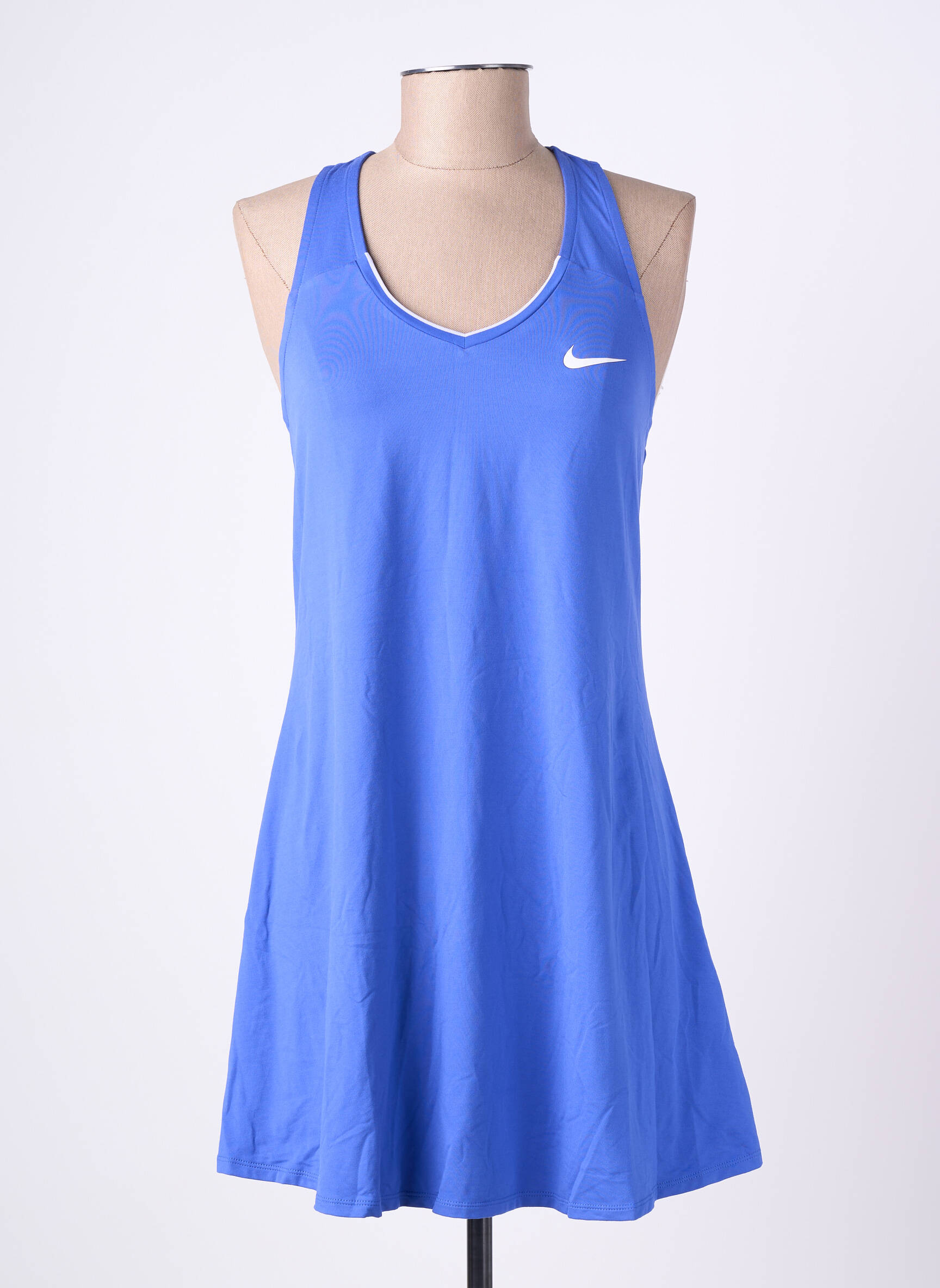 Trumpa suknelė be rankų be rankų mėlyna NIKE moteris