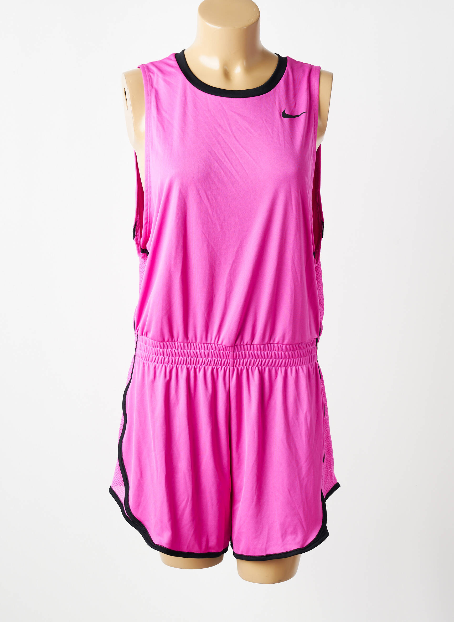Kombinezonas užsegama nugaros mygtukais be rankų violetinis NIKE moteris