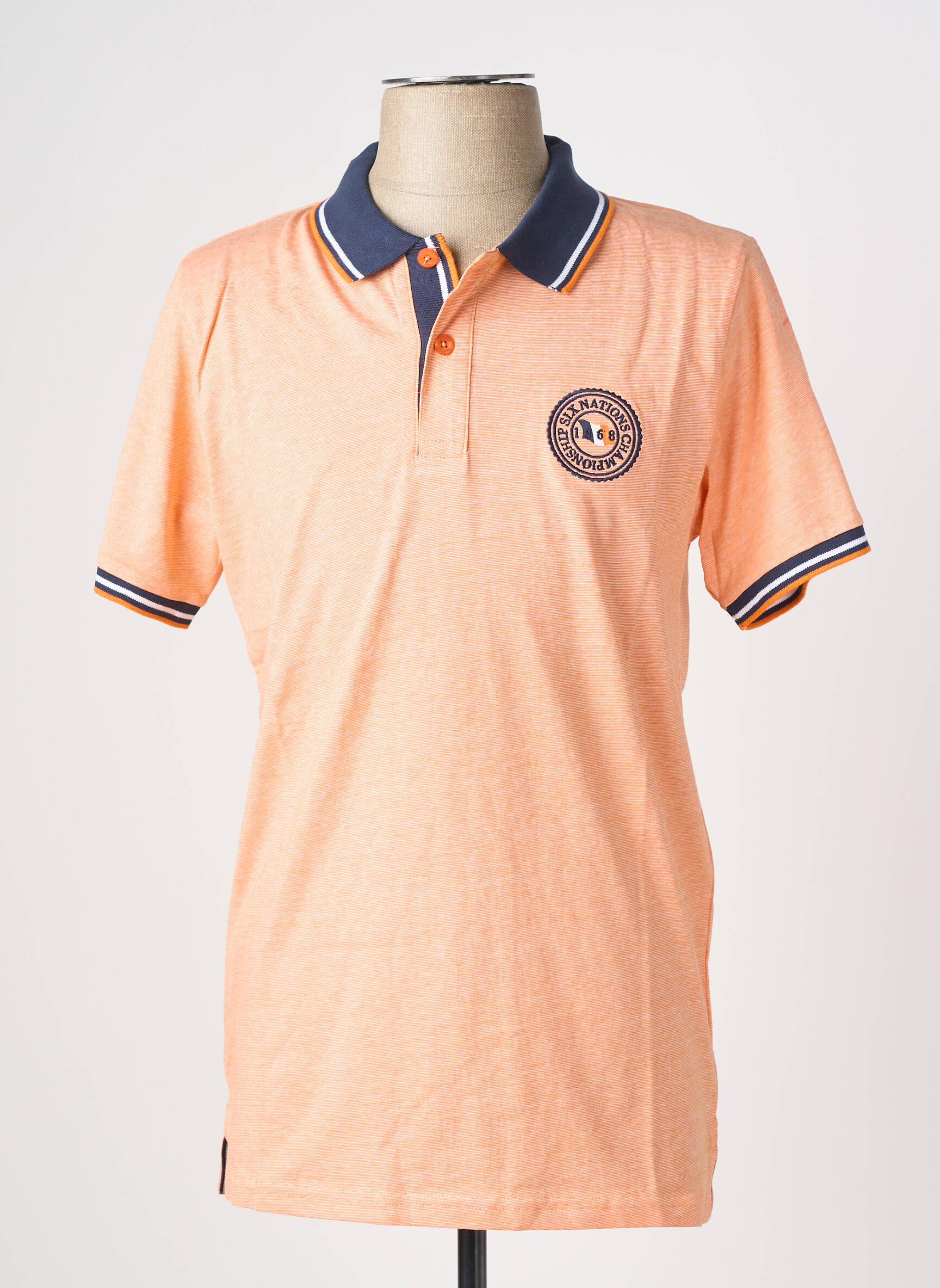 Polo tiesi kirpimas trumpas rankovės oranžinė CAMBERABERO vyras