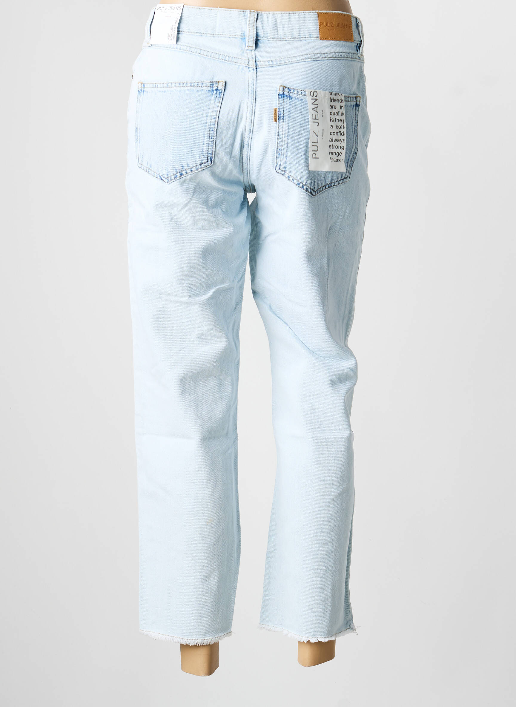 Tiesios kirpimo džinsai normala dydis normala dydis mėlyna PULZ JEANS moteris