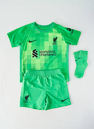 Šortų rinkinys flokuota serigrafija žalias NIKE berniukas