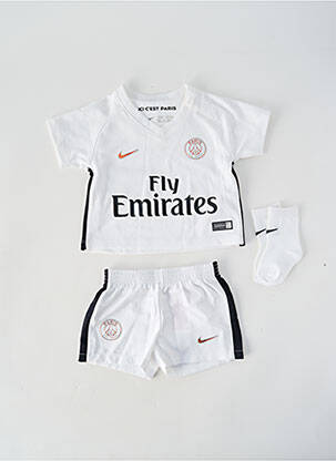 Šortų rinkinys flokuota serigrafija baltas NIKE berniukas