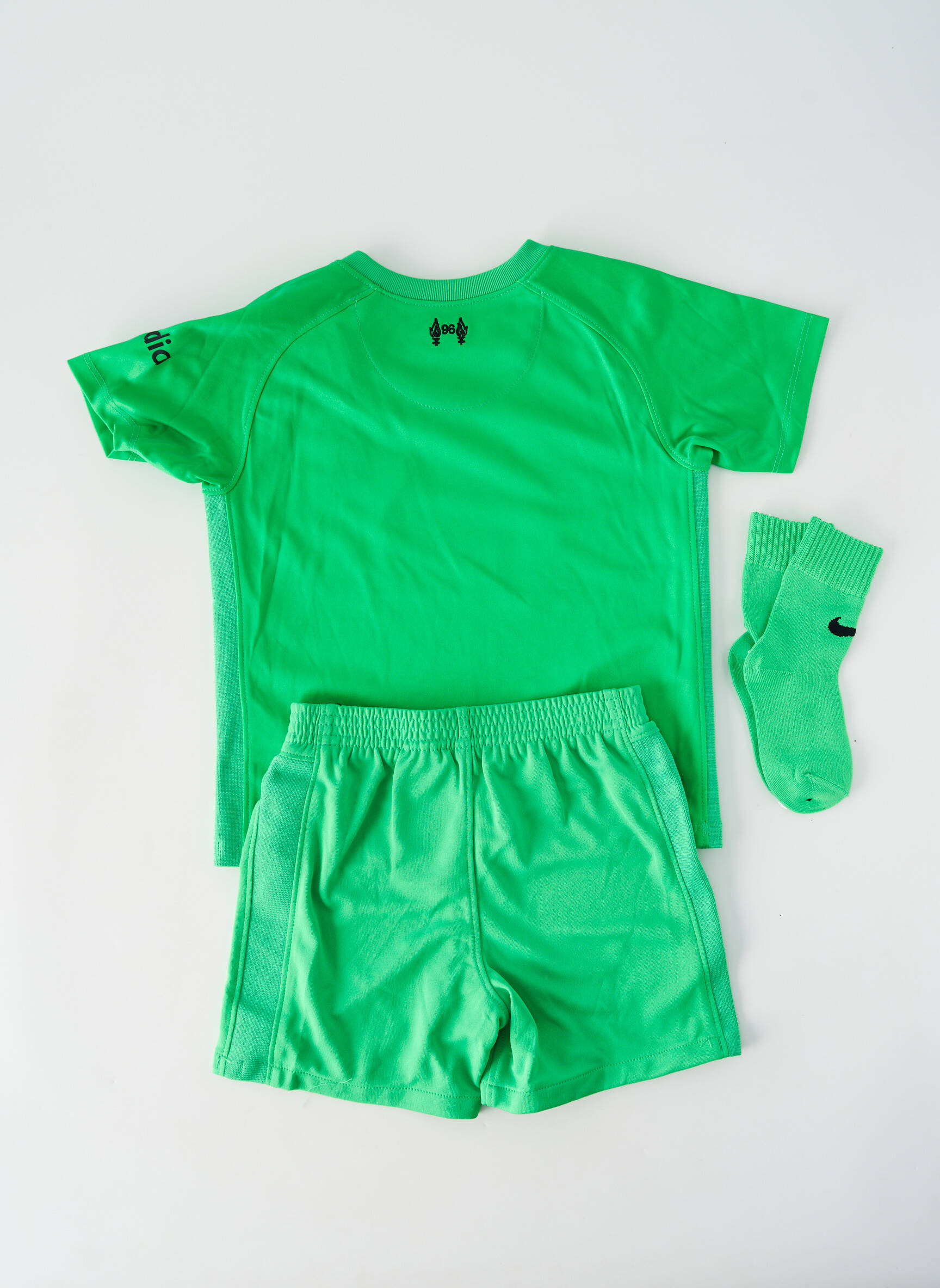 Šortų rinkinys flokuota serigrafija žalias NIKE berniukas