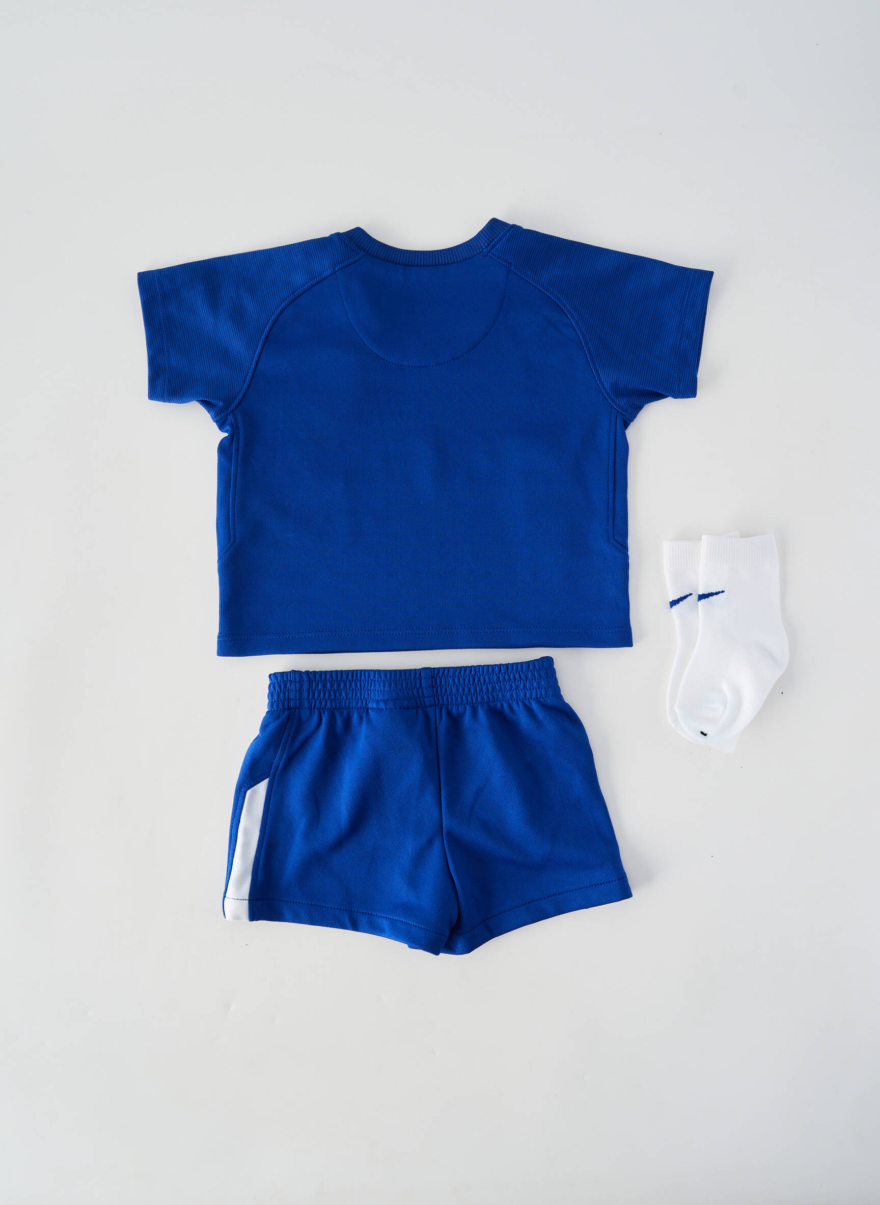 Šortų rinkinys flokuota serigrafija mėlyna NIKE berniukas