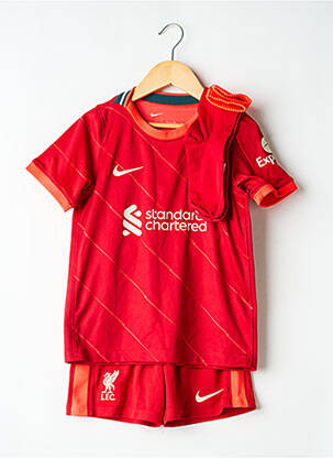 Šortų rinkinys flokuota serigrafija raudona NIKE berniukas