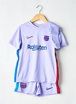 Šortų rinkinys flokuota serigrafija violetinis NIKE berniukas