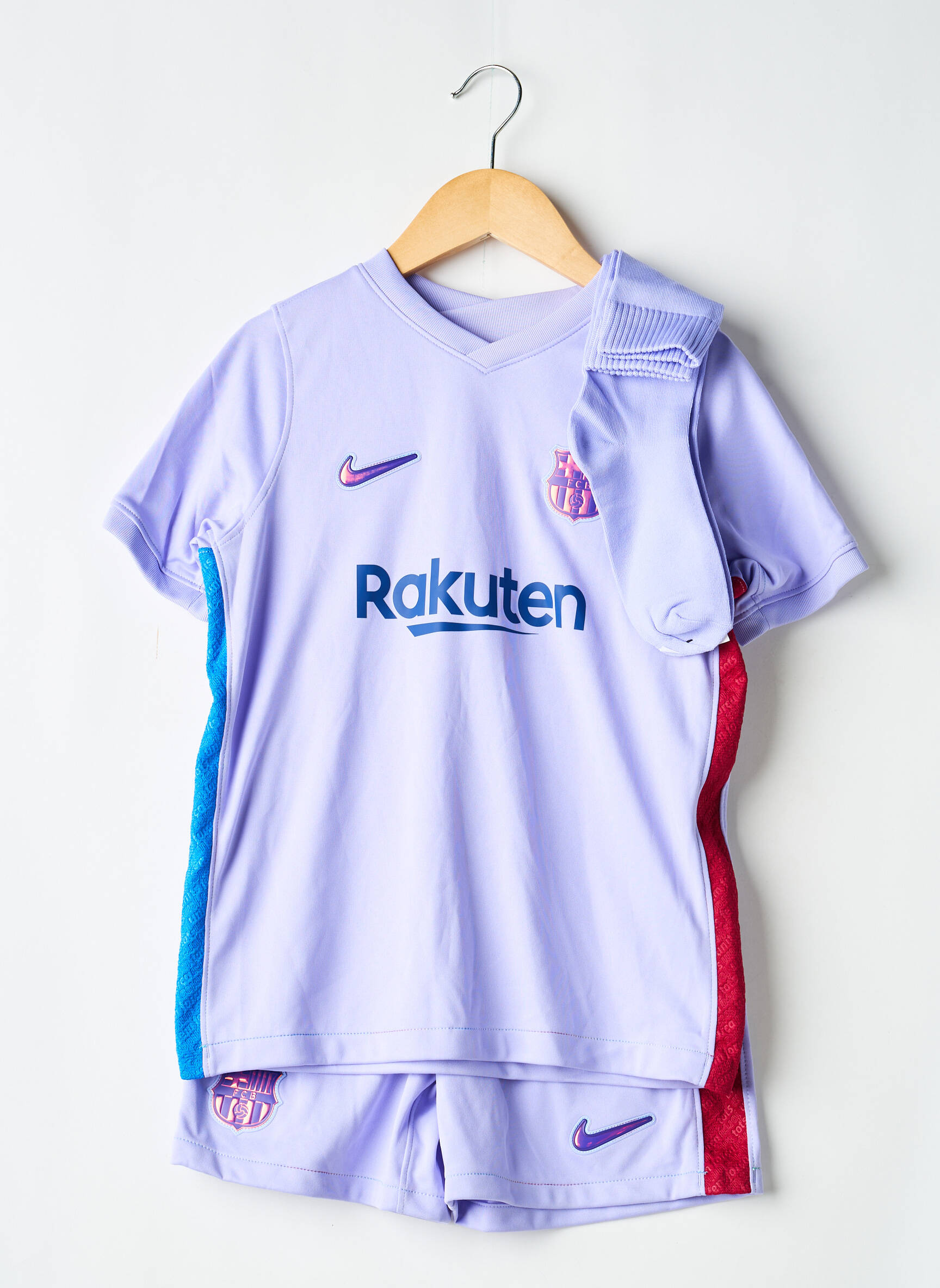 Šortų rinkinys flokuota serigrafija violetinis NIKE berniukas