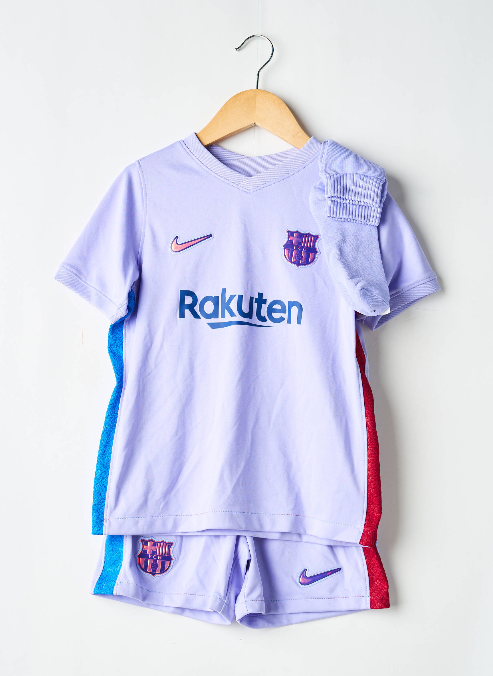 Šortų rinkinys flokuota serigrafija violetinis NIKE berniukas