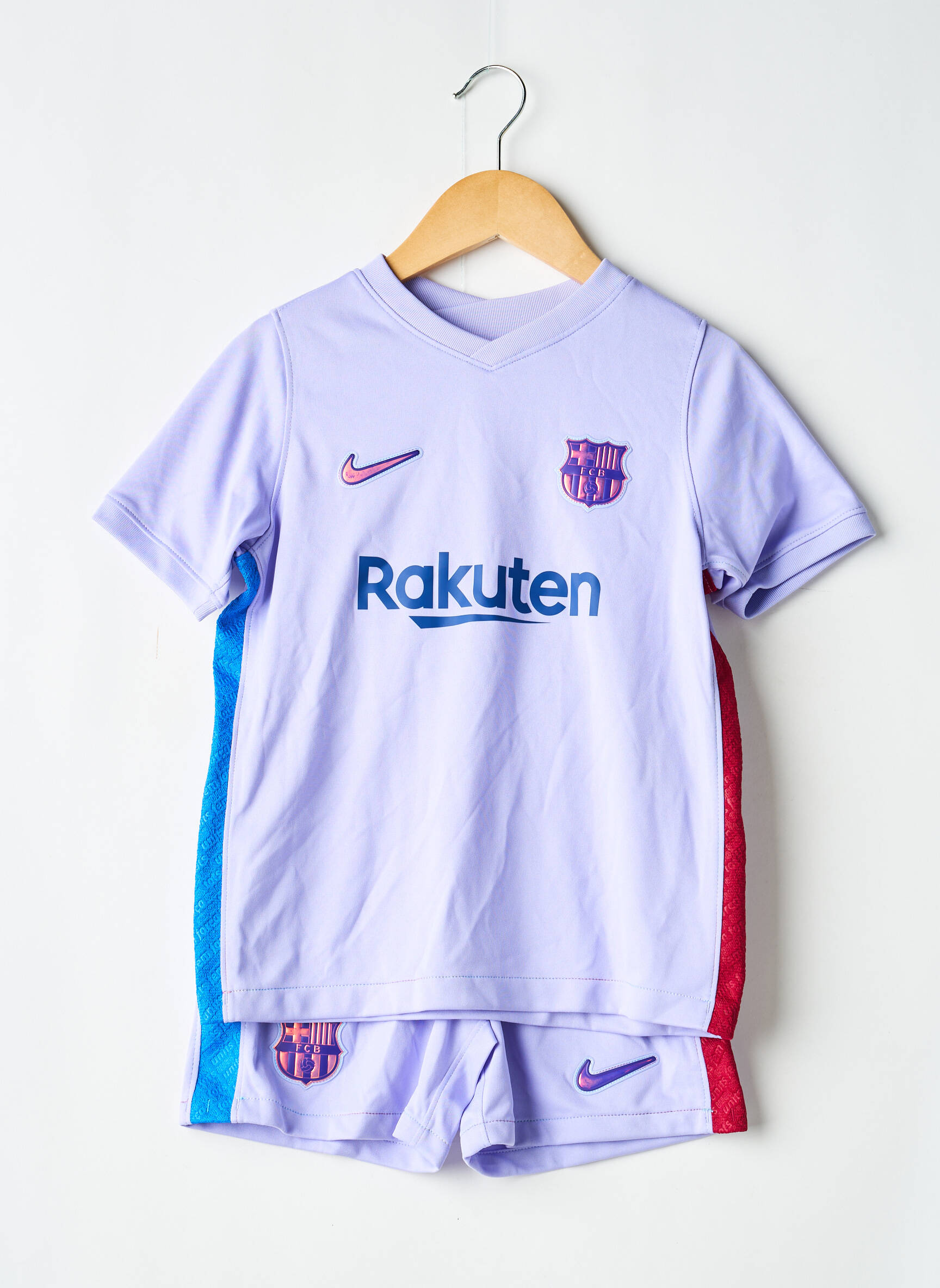 Šortų rinkinys flokuota serigrafija violetinis NIKE berniukas