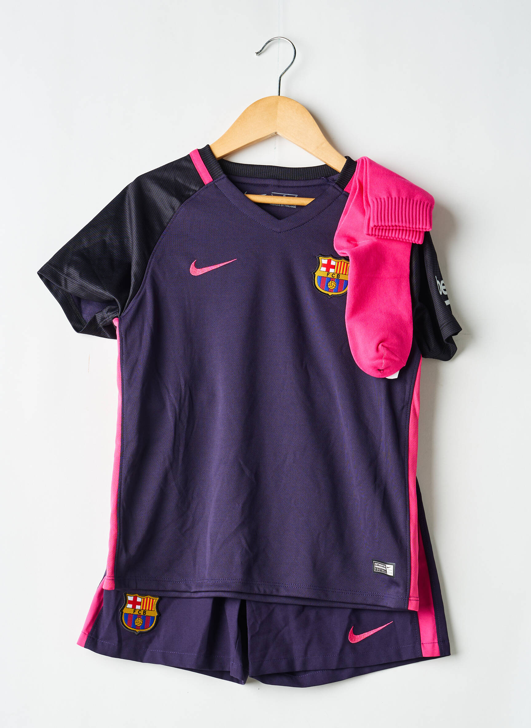 Šortų rinkinys flokuota serigrafija violetinis NIKE berniukas