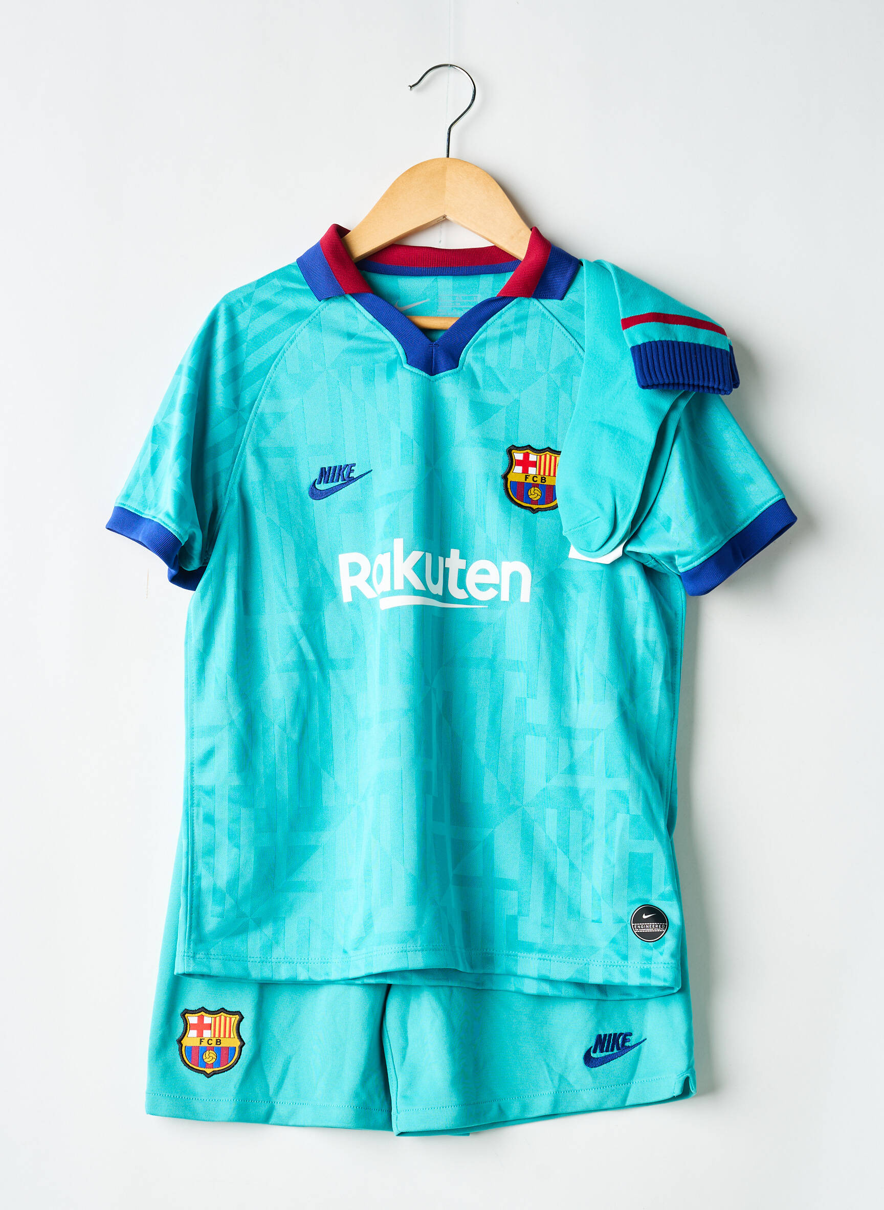 Šortų rinkinys flokuota serigrafija mėlyna NIKE berniukas