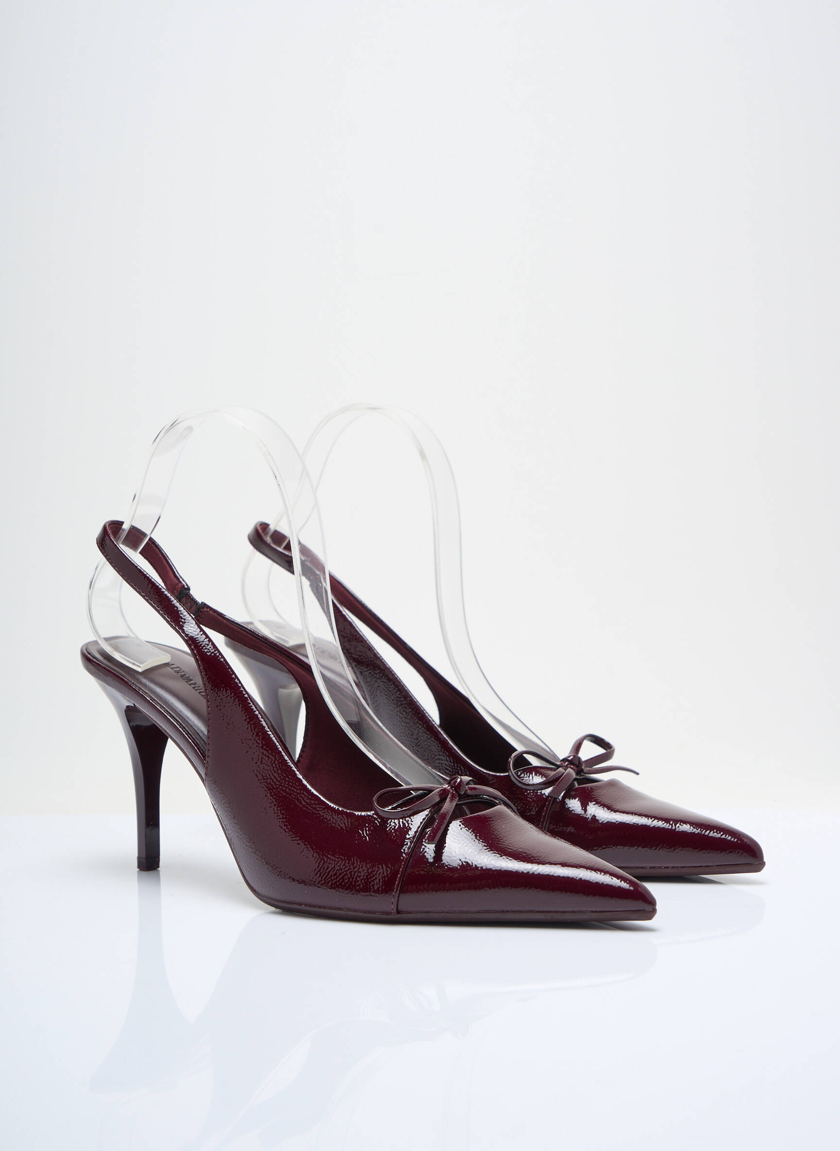 Aukštakulniai lakuotas audinys kulnas nuo 7 iki 9 cm violetinis STRADIVARIUS moteris