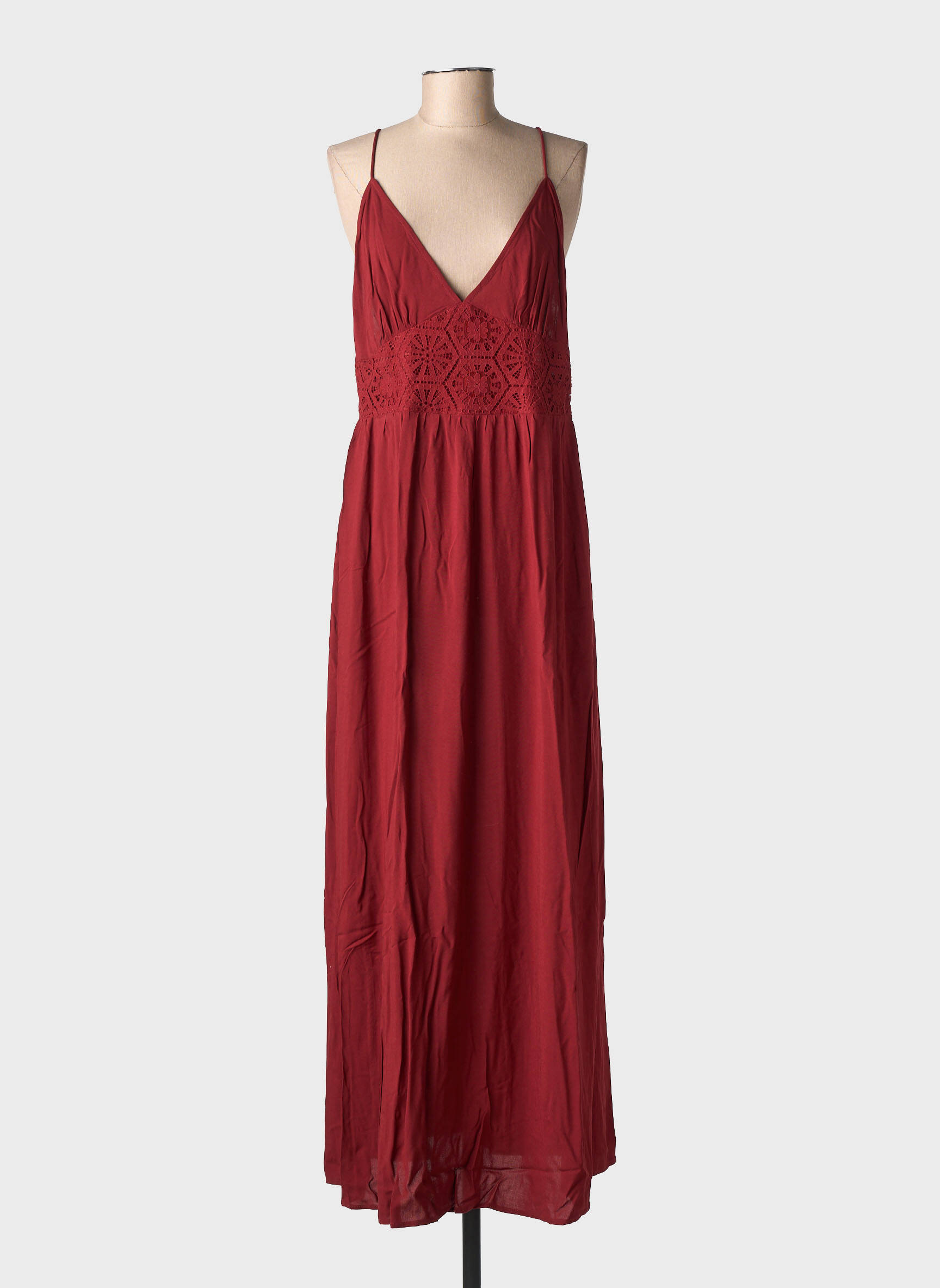 Ilga suknelė be rankų be rankų raudona VERO MODA moteris