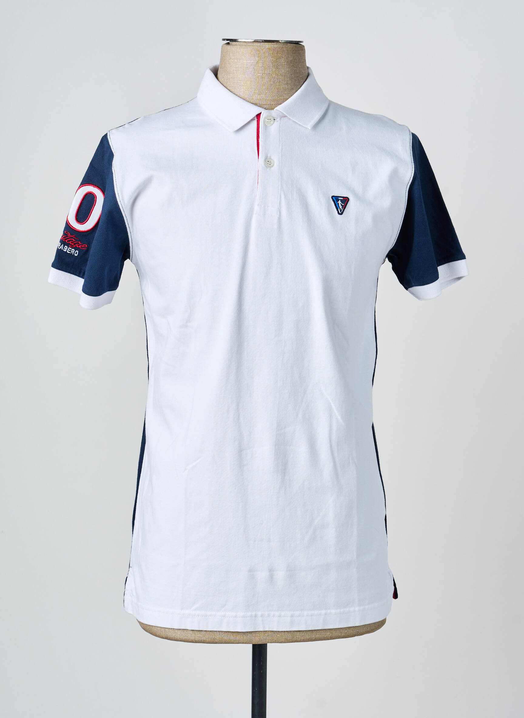 Polo jersey audinys trumpas rankovės baltas CAMBERABERO vyras