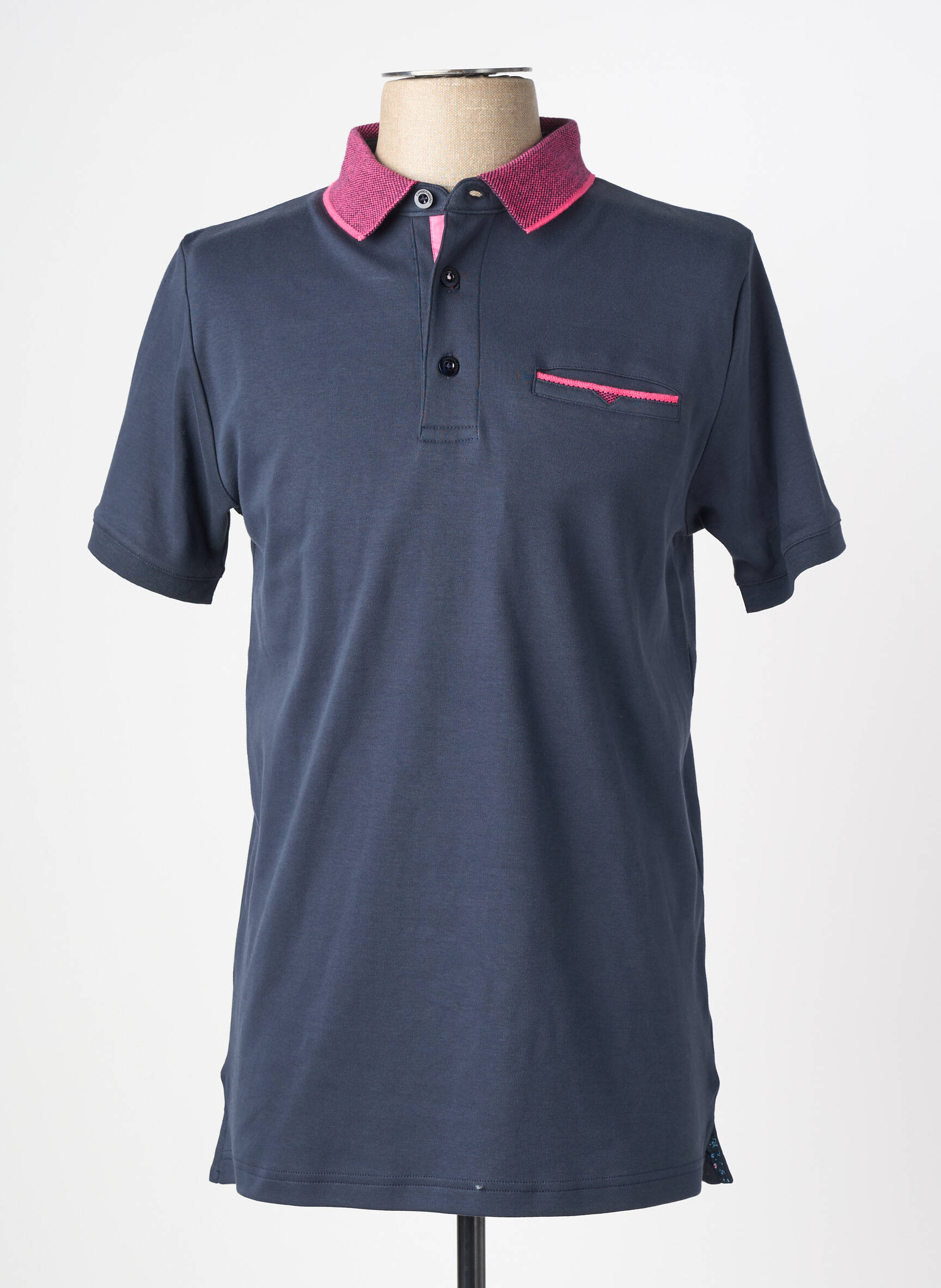 Polo jersey audinys trumpas rankovės mėlyna CAMBERABERO vyras