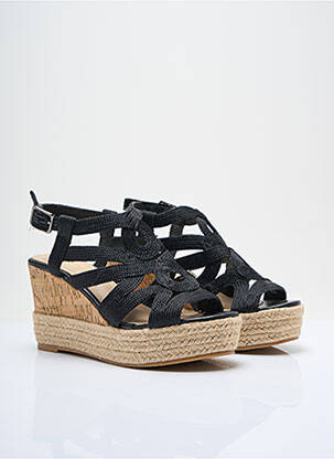 Espadrilės amortizuojančios pado tipas kulnas nuo 7 iki 9 cm juodas MANO moteris