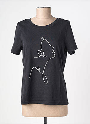 T-marškinys floqué serigrafija trumpas rankovės juodas VERO MODA moteris
