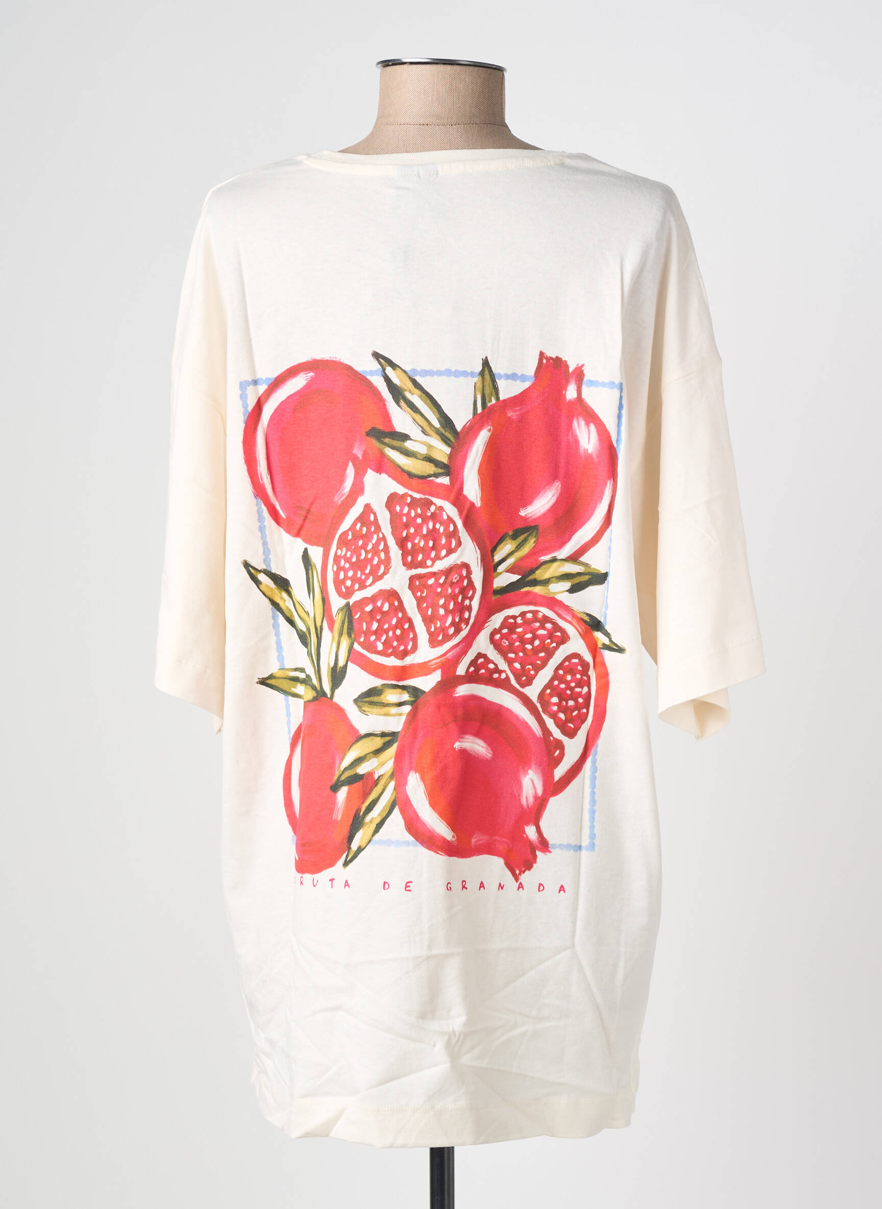 T-marškinys floqué serigrafija trumpas rankovės baltas VERO MODA moteris