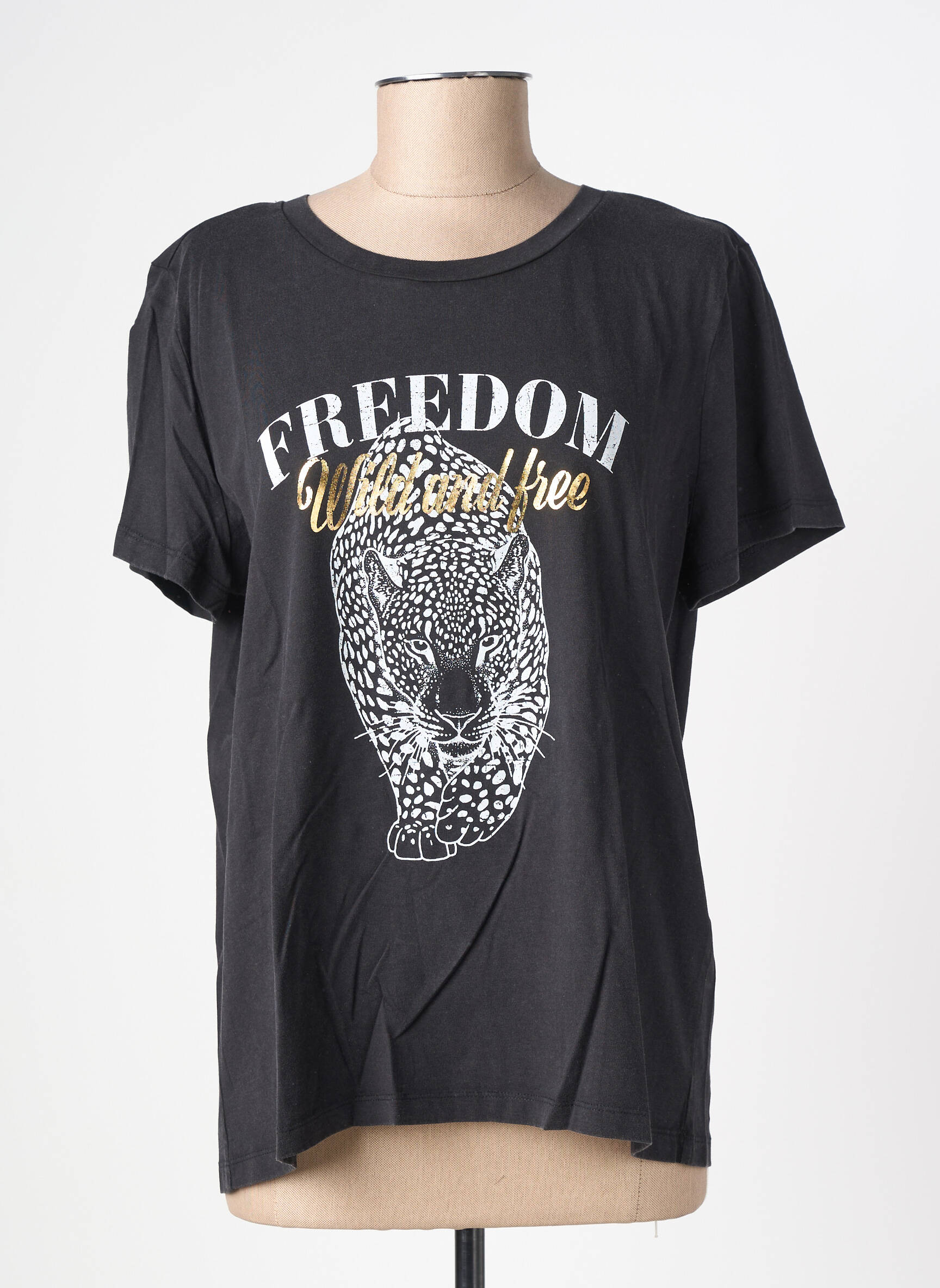 T-marškinys floqué serigrafija trumpas rankovės juodas VERO MODA moteris