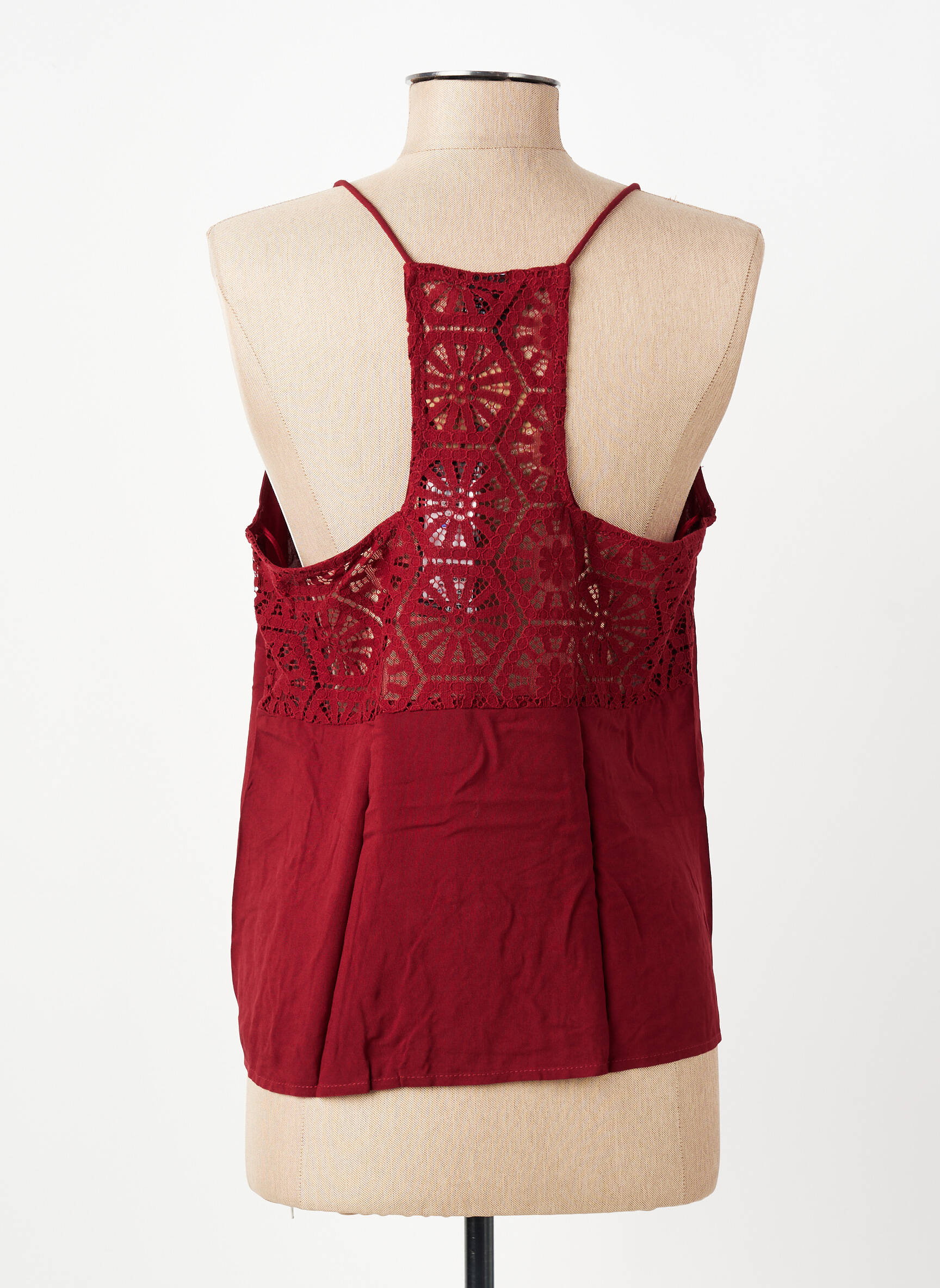 Viršūnė sklandi forma be rankų raudona VERO MODA moteris