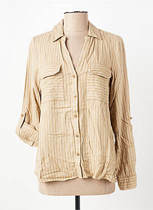 Moteriškas marškinys popelinos audinys, kuris pasižymi lygiu ir tankiu paviršiumi. ilgos rankovės bežinis VERO MODA moteris