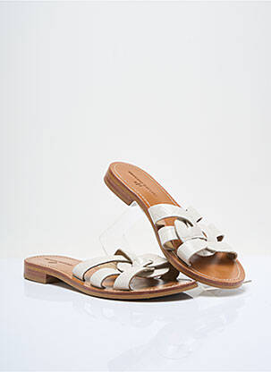 Mule/sabotai chiquet plokščias kulnas iki 3 cm bežinis COULEUR POURPRE moteris