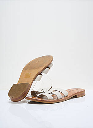 Mule/sabotai chiquet plokščias kulnas iki 3 cm bežinis COULEUR POURPRE moteris