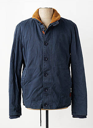 Parka bordo apdailos rankogaliai be gobtuvų mėlyna IRON AND RESIN vyras