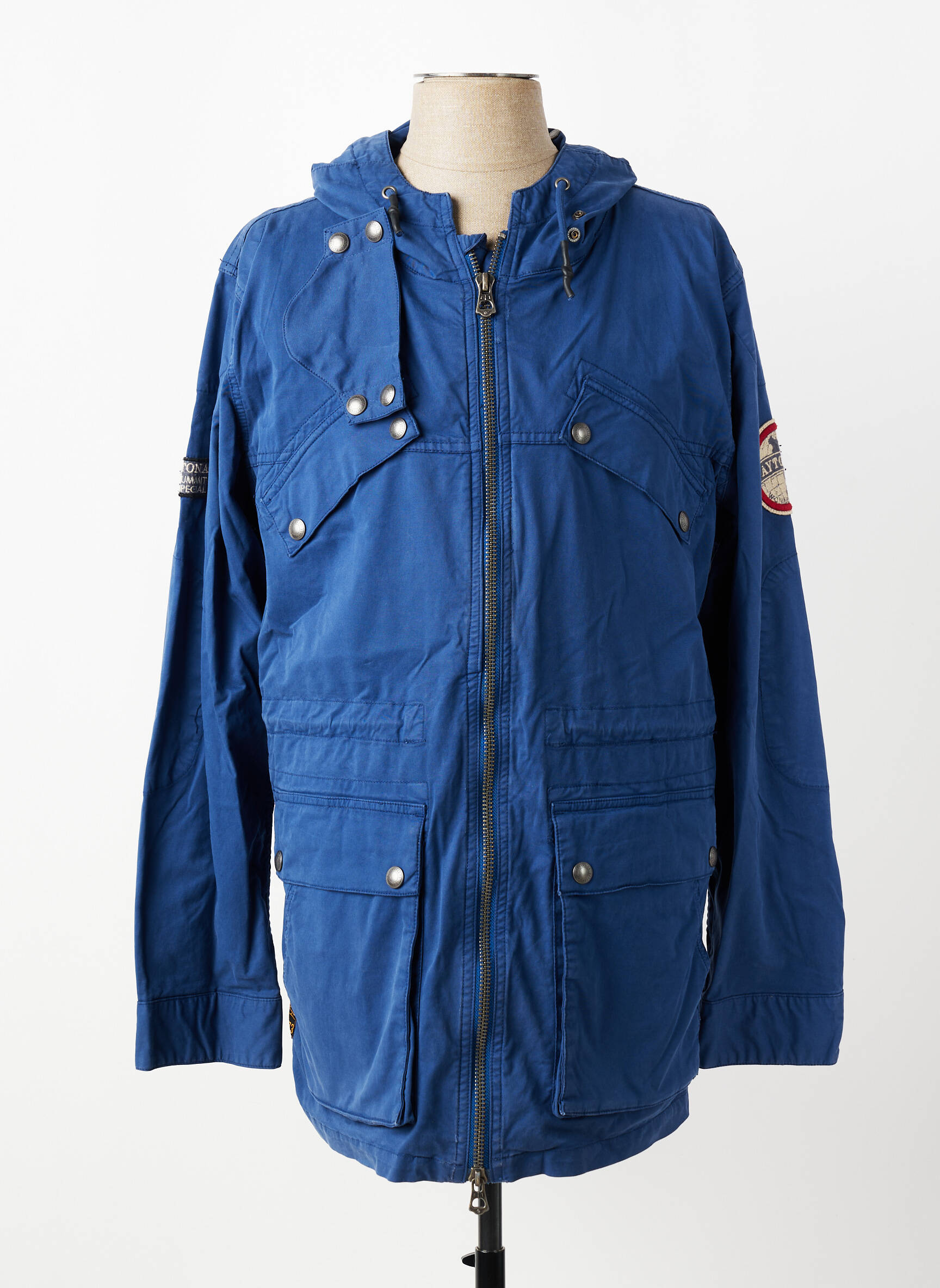 Parka ilgos rankovės su gobtuvu mėlyna DAYTONA vyras