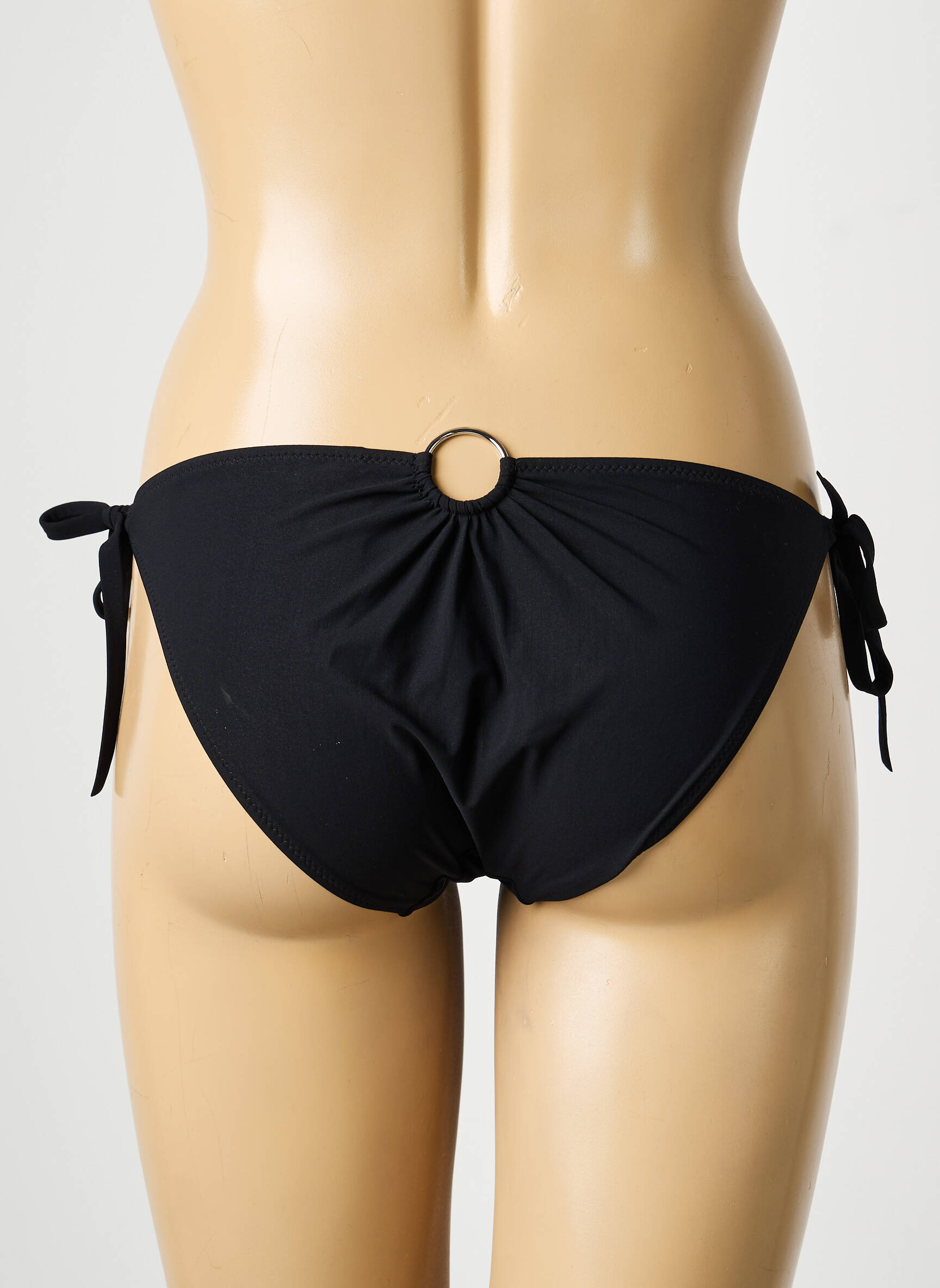 Maudymosi kelnaitės užsegimas su raišteliais bikini juodas PASSIONATA moteris