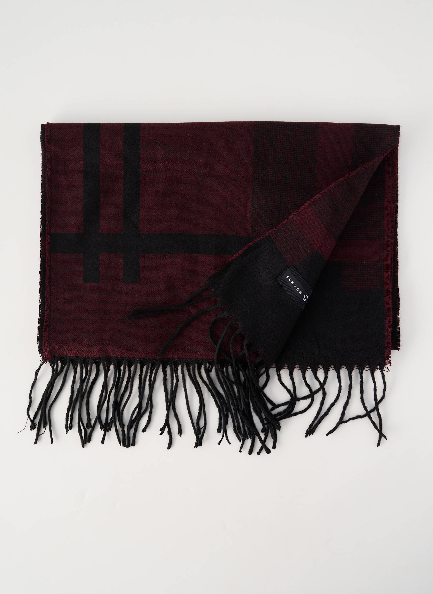 Šalikas fringe apdaila raudona BENSON & CHERRY moteris