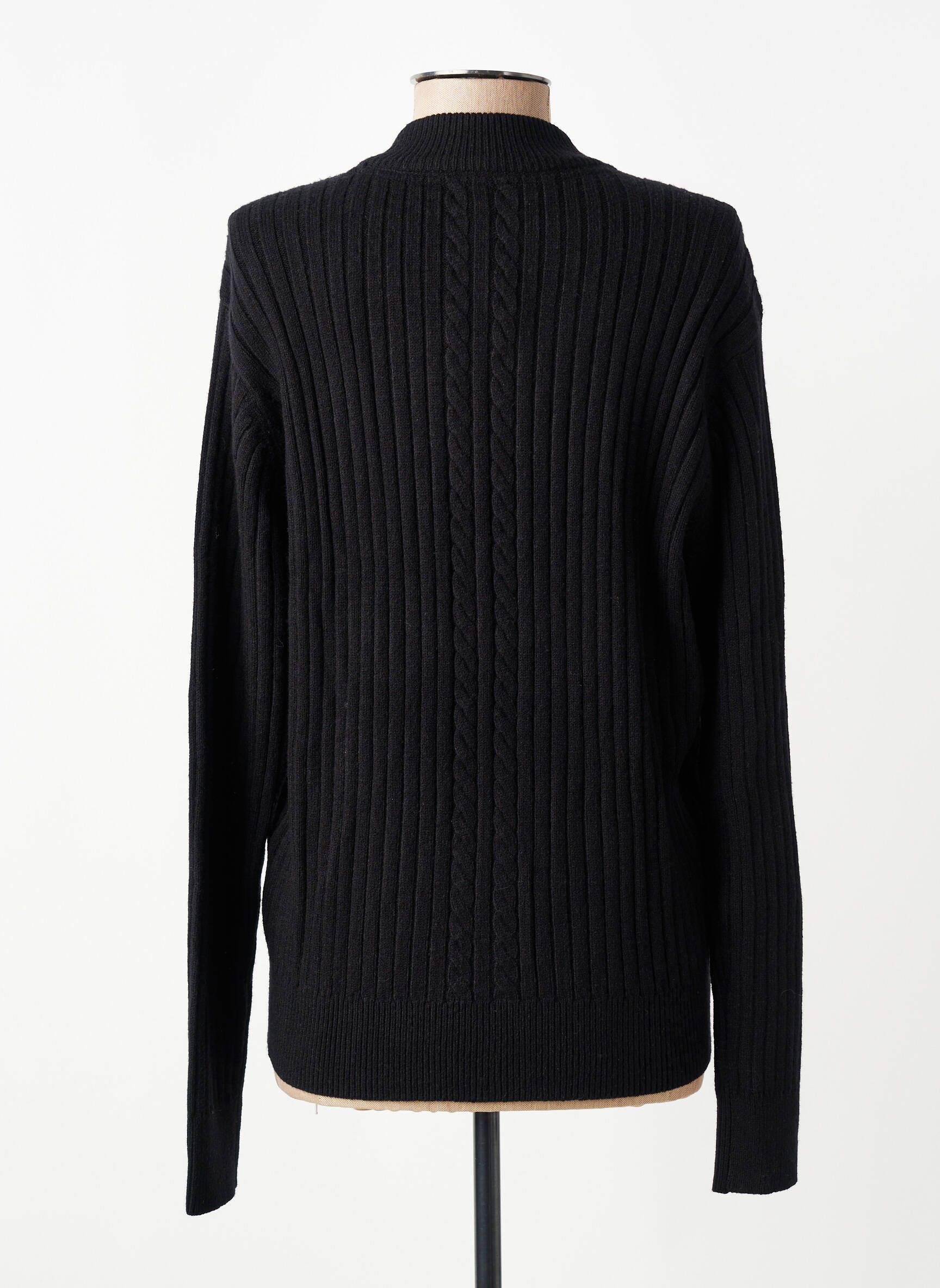 Megztinis tamprumas ilgos rankovės juodas SUN VALLEY moteris