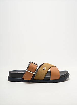 Mule/sabotai anatominė pado rūšis plokščias kulnas iki 3 cm rudas VANESSA WU moteris