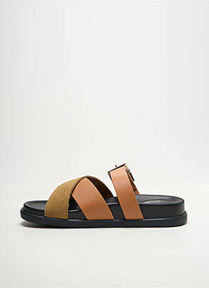 Mule/sabotai anatominė pado rūšis plokščias kulnas iki 3 cm rudas VANESSA WU moteris