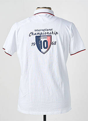 Polo jersey audinys trumpas rankovės baltas CAMBERABERO vyras