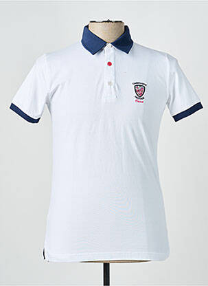 Polo jersey audinys trumpas rankovės baltas CAMBERABERO vyras