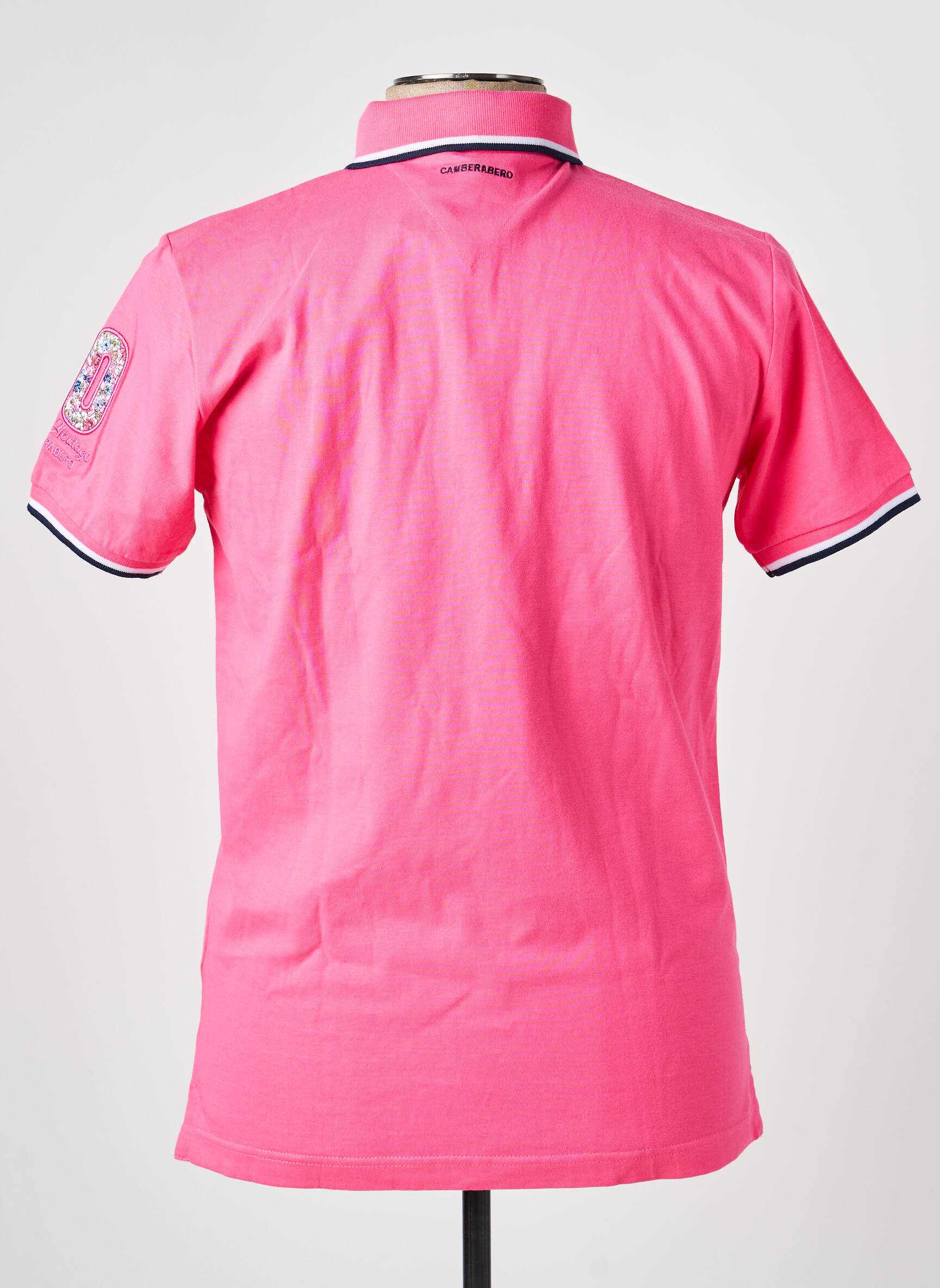 Polo jersey audinys trumpas rankovės rožinė CAMBERABERO vyras