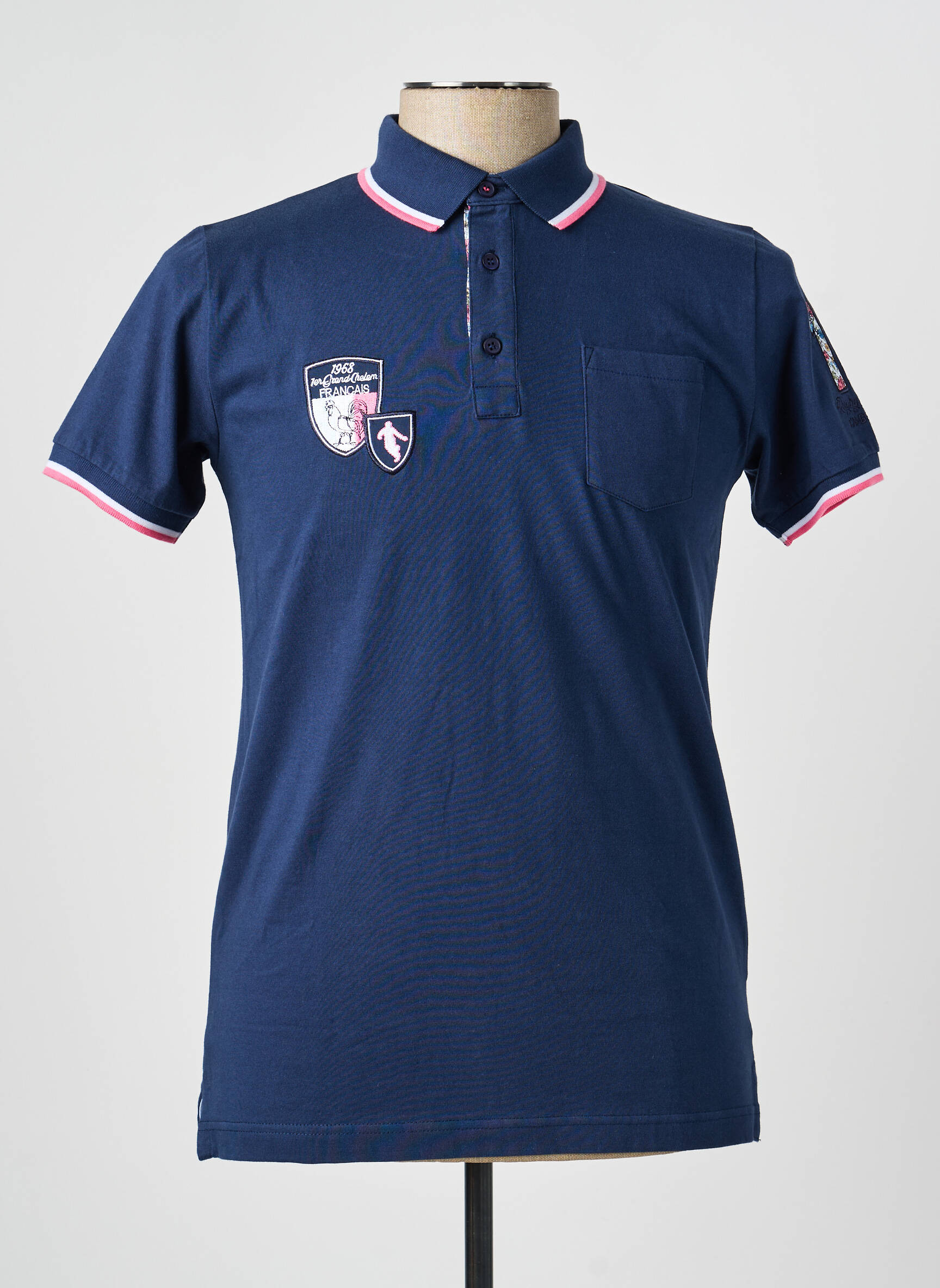 Polo jersey audinys trumpas rankovės mėlyna CAMBERABERO vyras