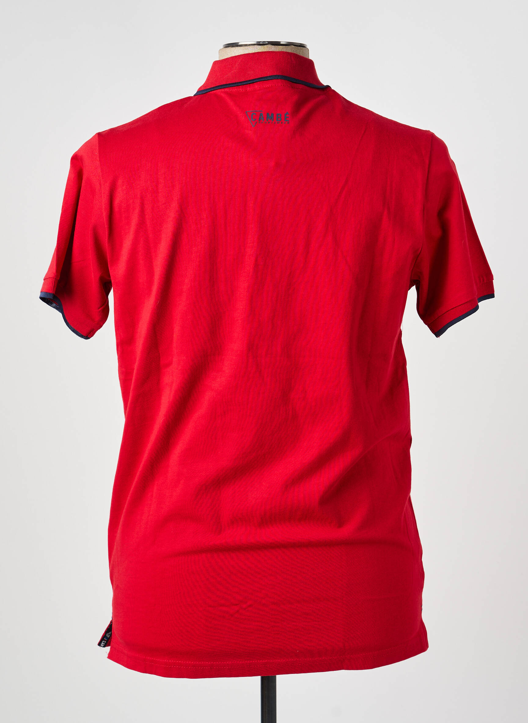 Polo jersey audinys trumpas rankovės raudona CAMBERABERO vyras