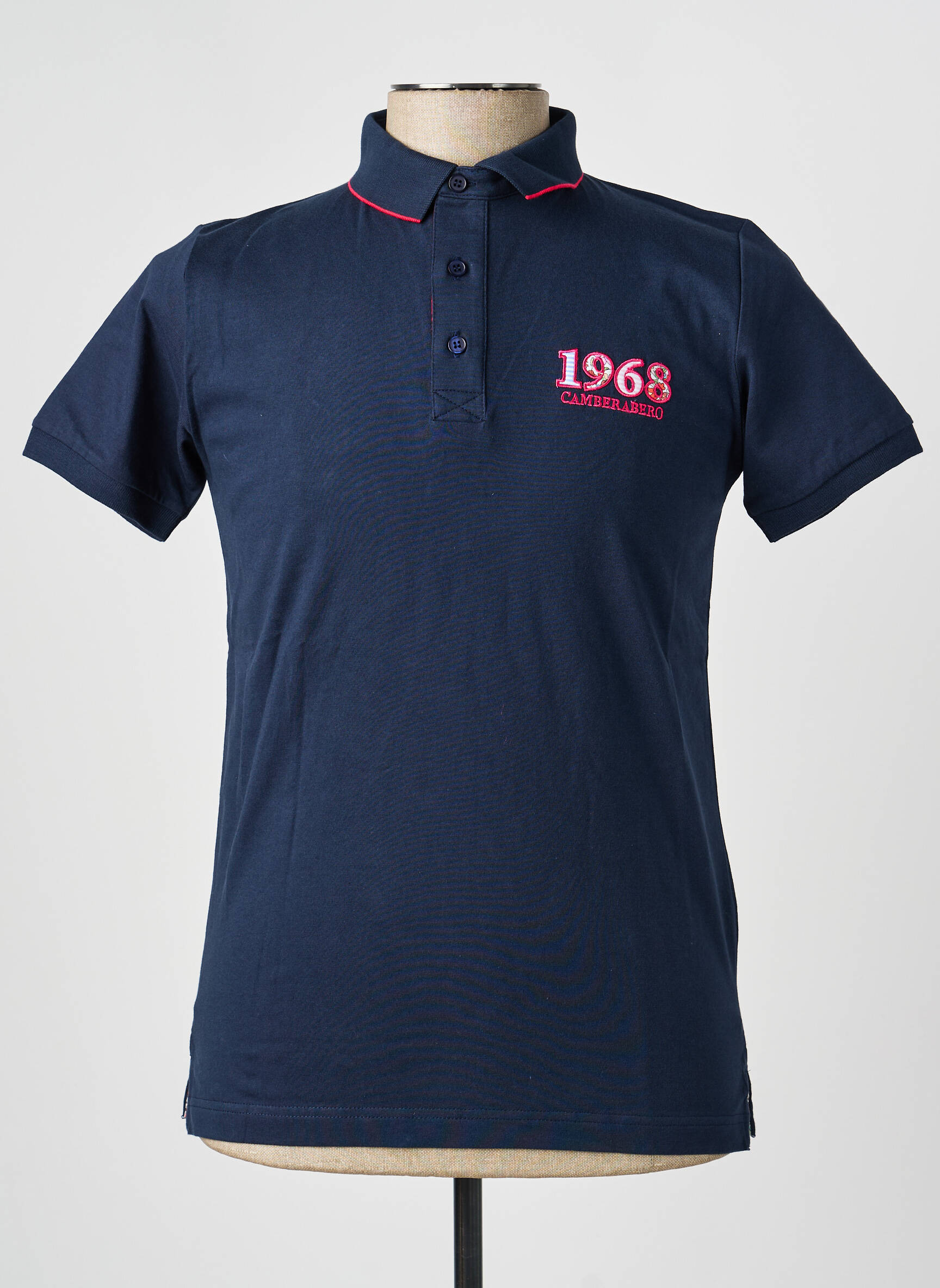 Polo jersey audinys trumpas rankovės mėlyna CAMBERABERO vyras