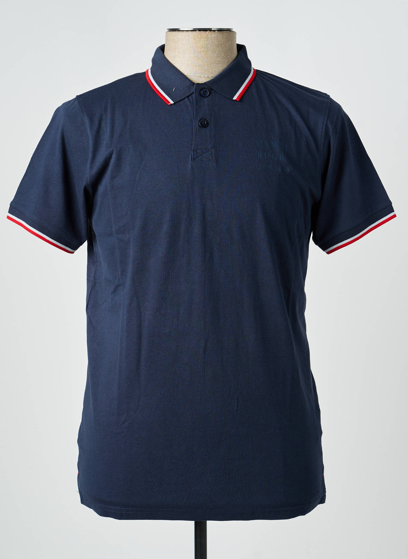 Polo jersey audinys trumpas rankovės mėlyna CAMBERABERO vyras