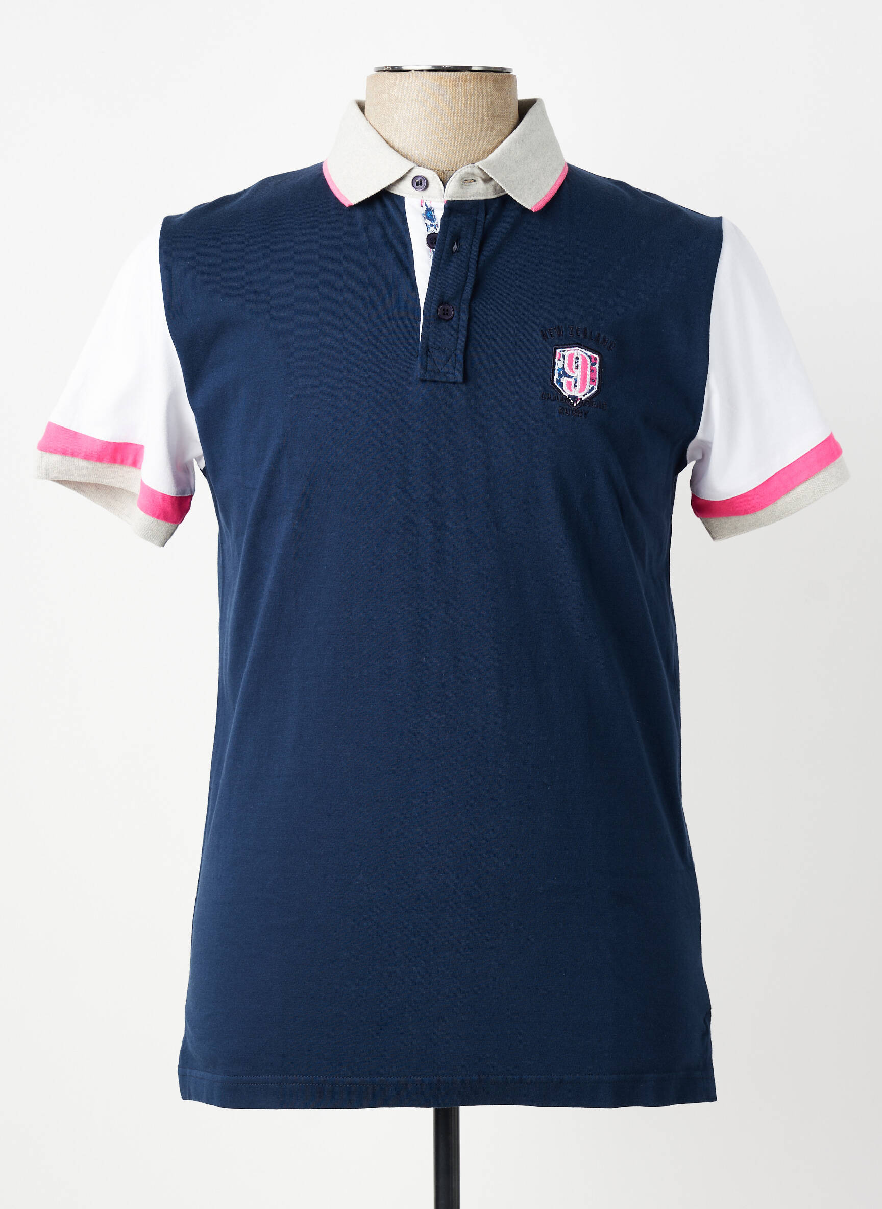 Polo jersey audinys trumpas rankovės mėlyna CAMBERABERO vyras