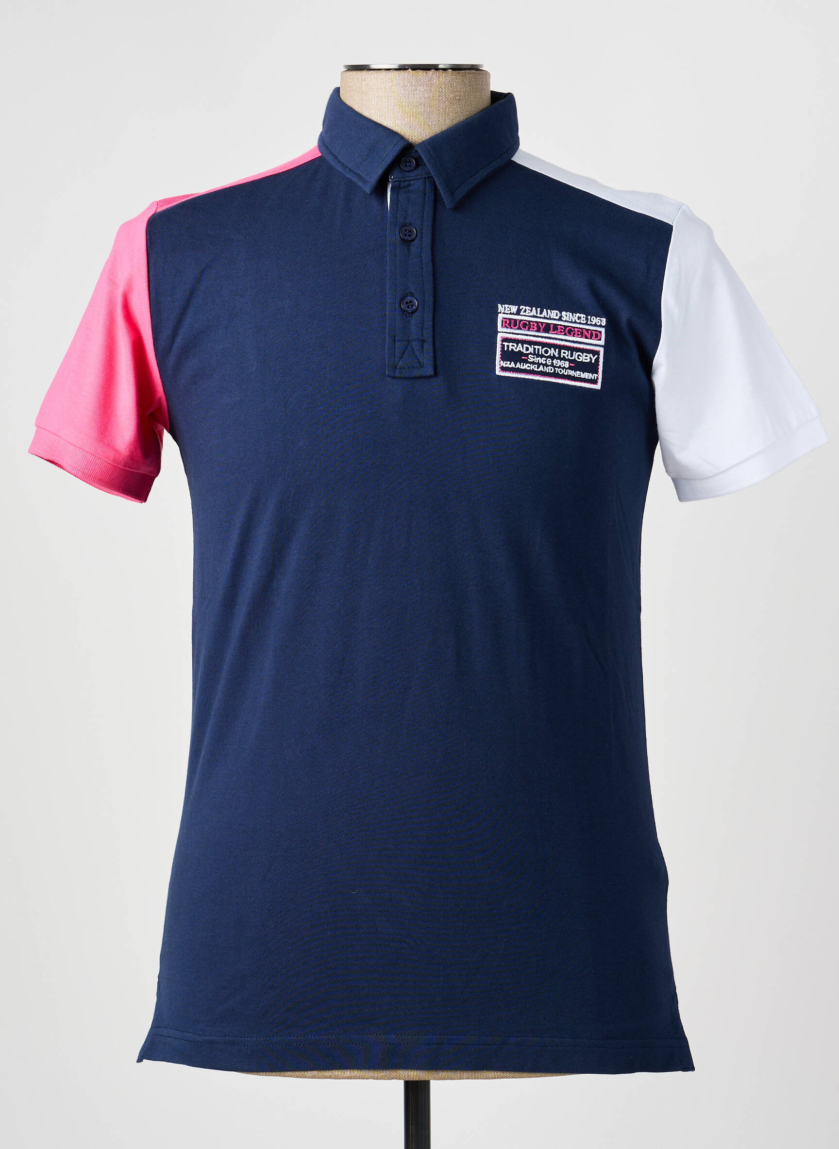 Polo jersey audinys trumpas rankovės mėlyna CAMBERABERO vyras