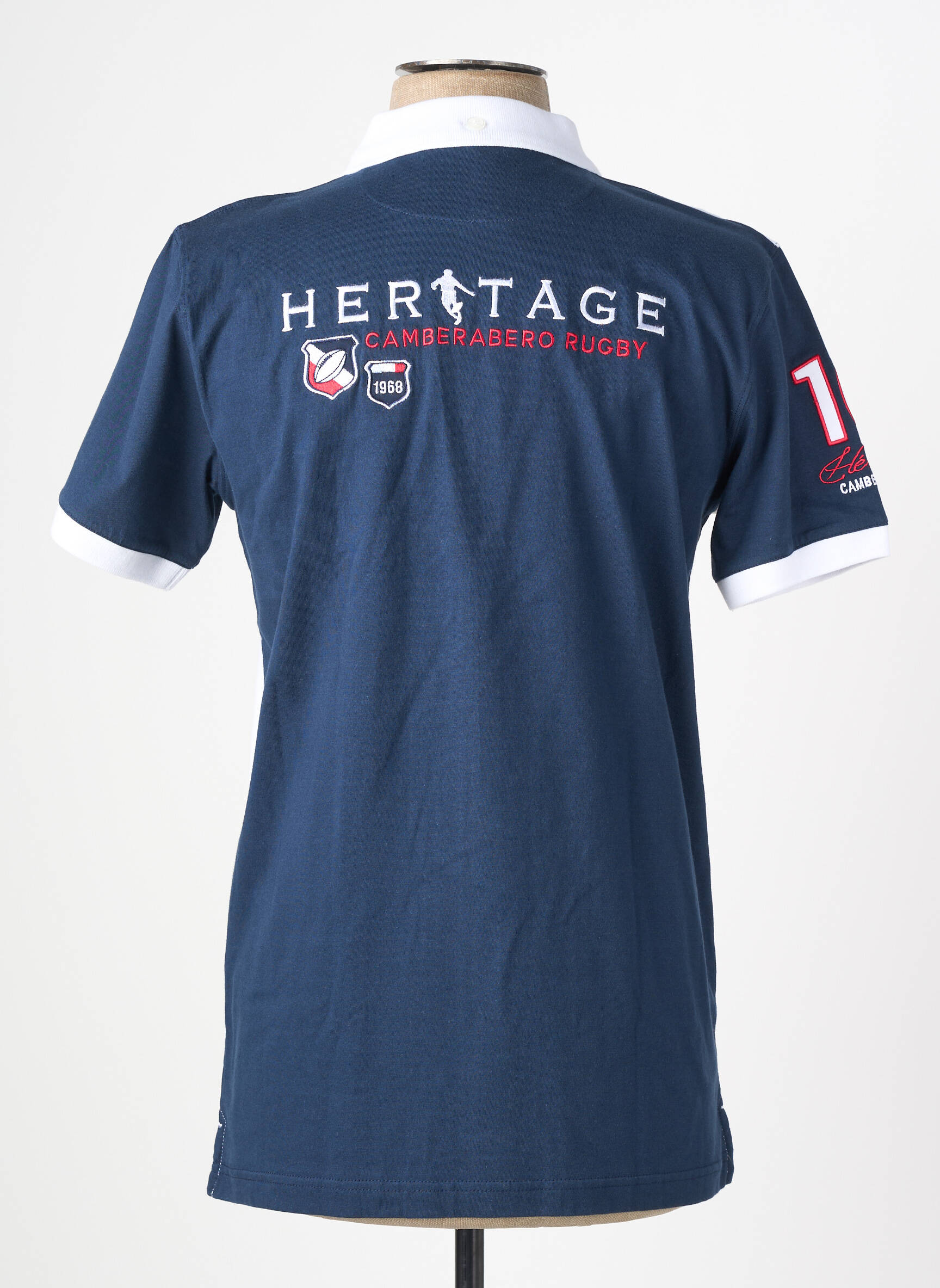 Polo jersey audinys trumpas rankovės mėlyna CAMBERABERO vyras