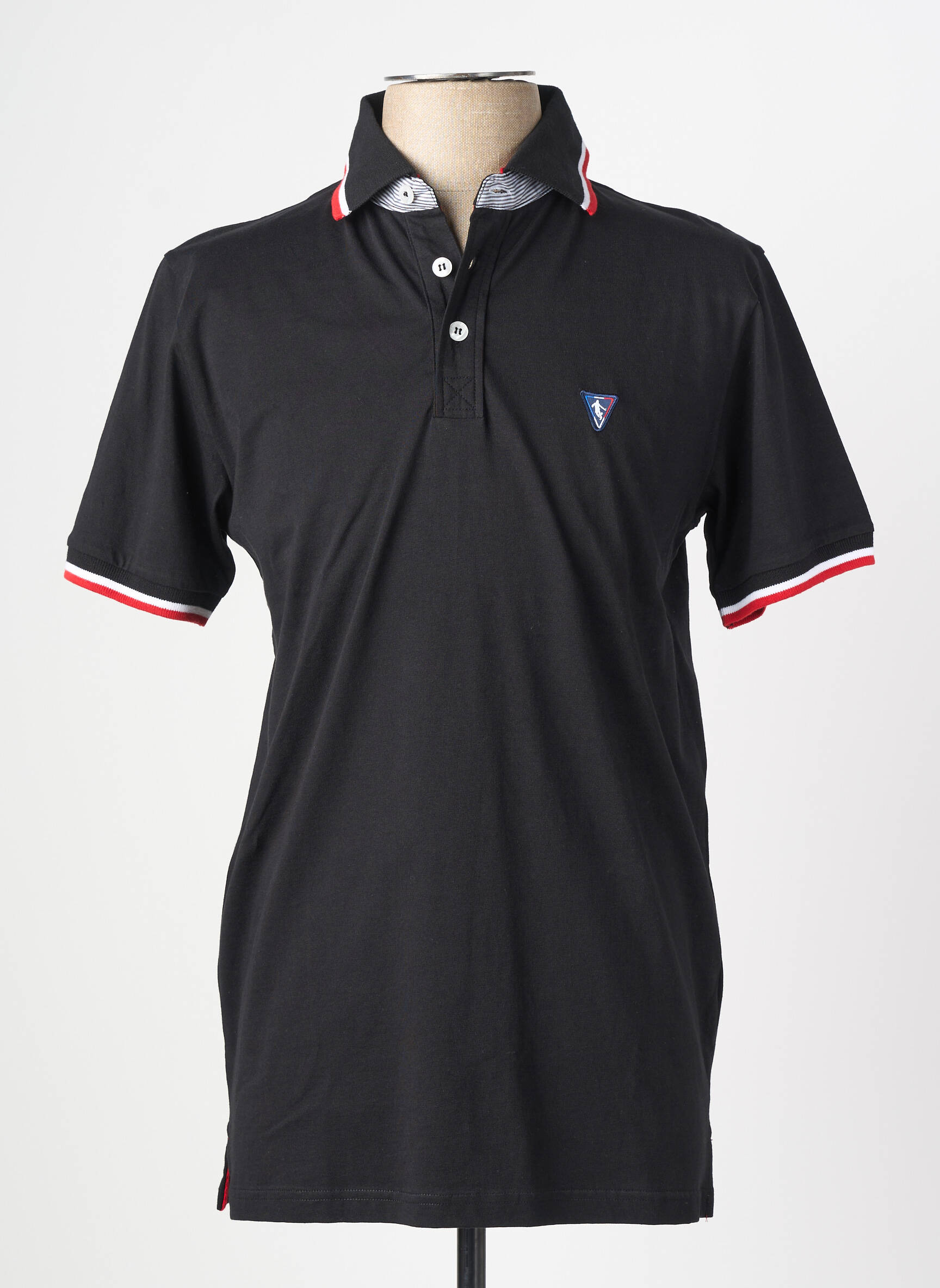 Polo tiesi kirpimas trumpas rankovės juodas CAMBERABERO vyras