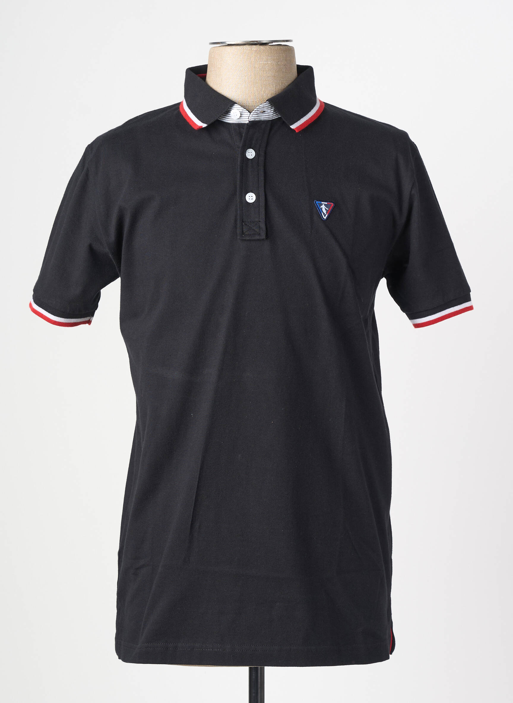 Polo tiesi kirpimas trumpas rankovės juodas CAMBERABERO vyras