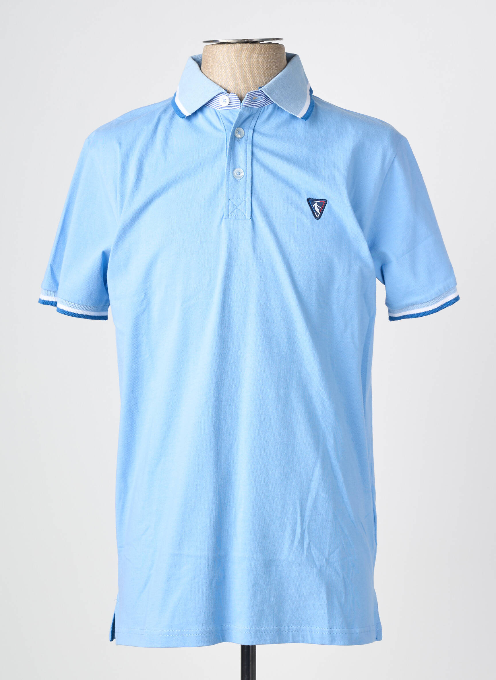 Polo jersey audinys trumpas rankovės mėlyna CAMBERABERO vyras